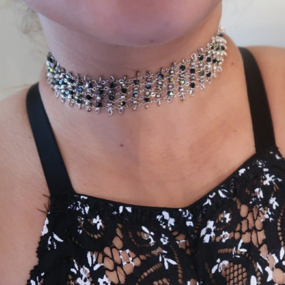 Handmade - Swarovski Convertible Choker/Necklace - Picture 2 of 2